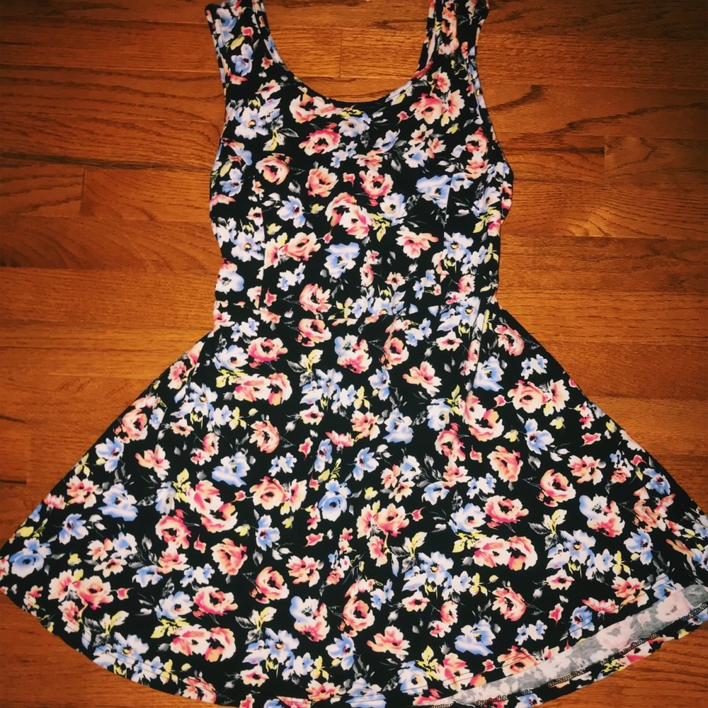black floral dress